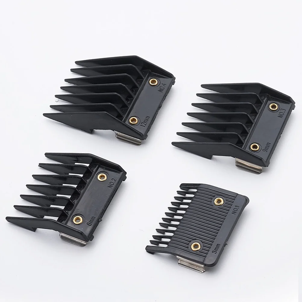 4PCS Iron Hasp Limiting Comb Professional Hair Clipper Guide Combs Special Electric Shears Calipers Portable Positioning Comb Ha