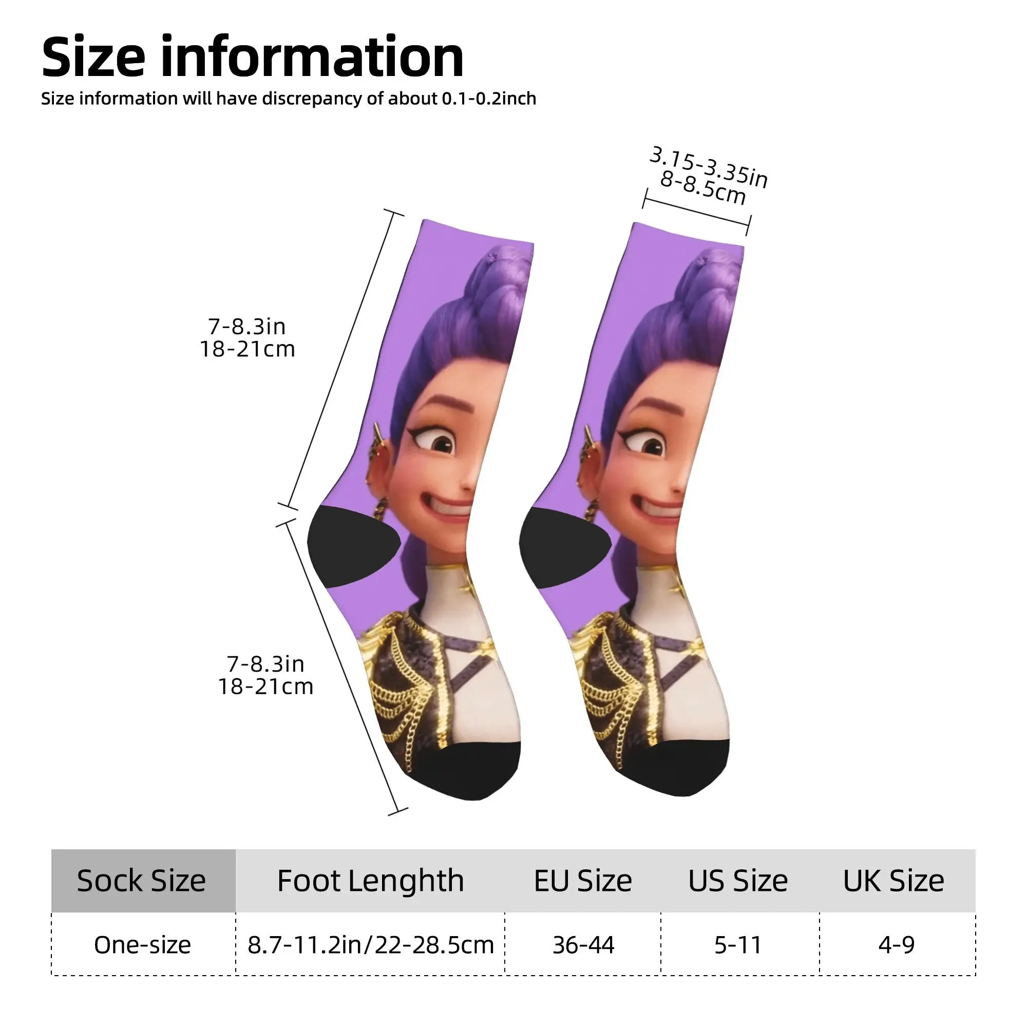 Baby Saja KPop Demon Hunters Chibi Art Calzini Calze antiscivolo Calzini da arrampicata di qualità unisex da uomo Calzini grafici moderni autunnali