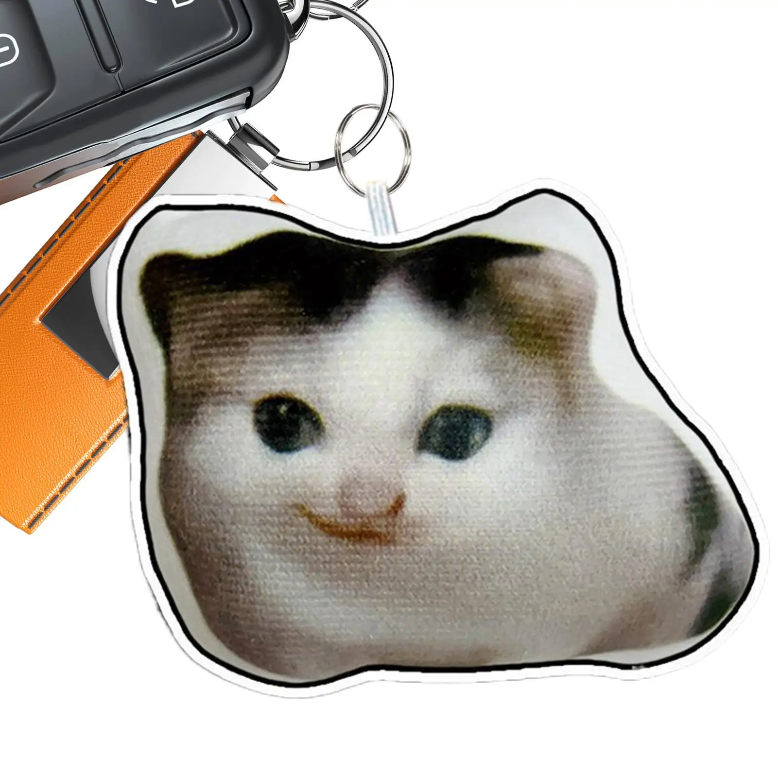 Katzen-Schlüsselanhänger, süßer Kätzchen-Schlüsselanhänger mit Sound, bezaubernder Rucksack-Schlüsselanhänger, Anhänger, Katzen-Schlüsselanhänger, Anhänger, Puppen-Schlüsselanhänger für Kinder