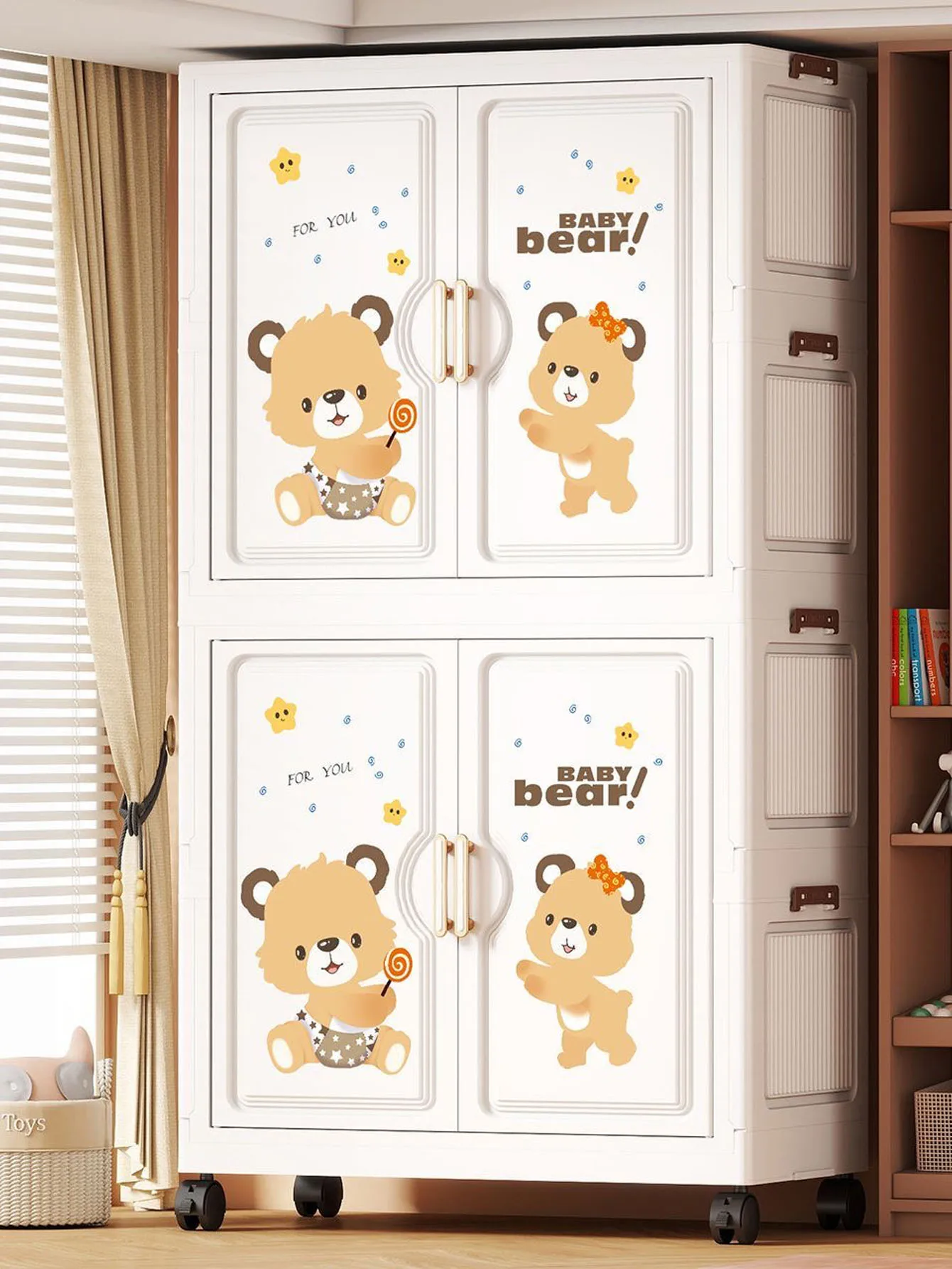 Armario para el hogar, ajuste de ropa, plástico libre, multicapa, plegable, de gran capacidad, práctico armario