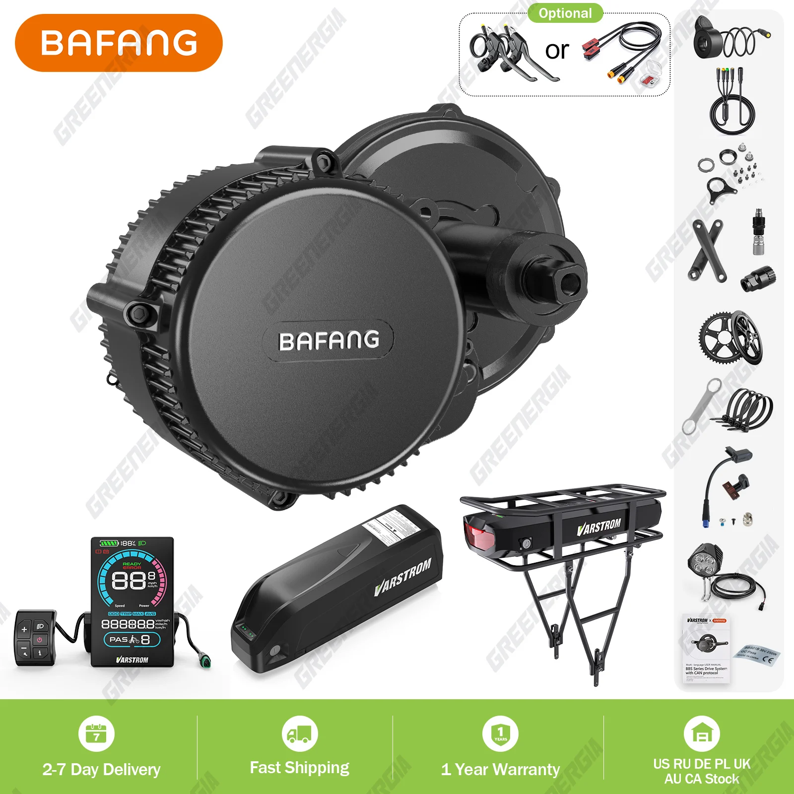 AliExpress BAFANG Bafang 36V 500W BBS02B Mid Drive Motor Bike Electric Bicycle Conversion Kits 8fun M315 Fit for BB Size 68mm-73mm 44T