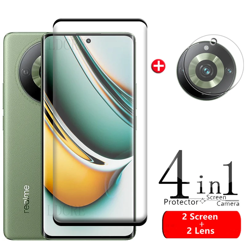 

4-in-1 For Realme 11 Pro Glass For OPPO Realme 11 Pro Glass Protective HD 9H Screen Protector For Realme 11 Pro Plus Lens Glass