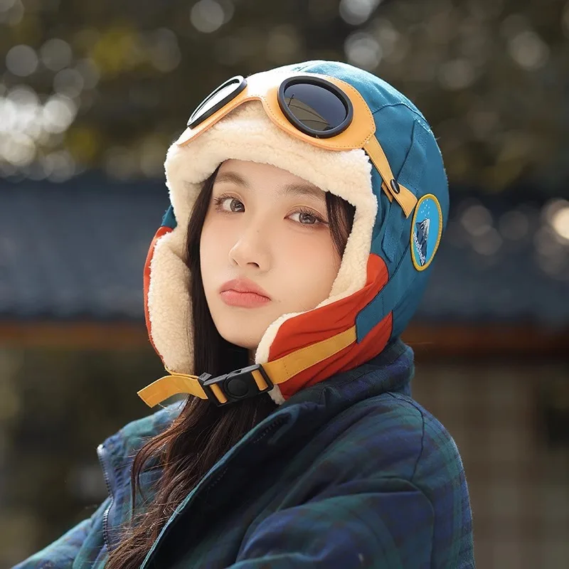 

Women's Winter Bomber Hat - Thickened Plush Lining Cold-proof & Warm For Cycling & Daily Wear New Keep Warm Beanie