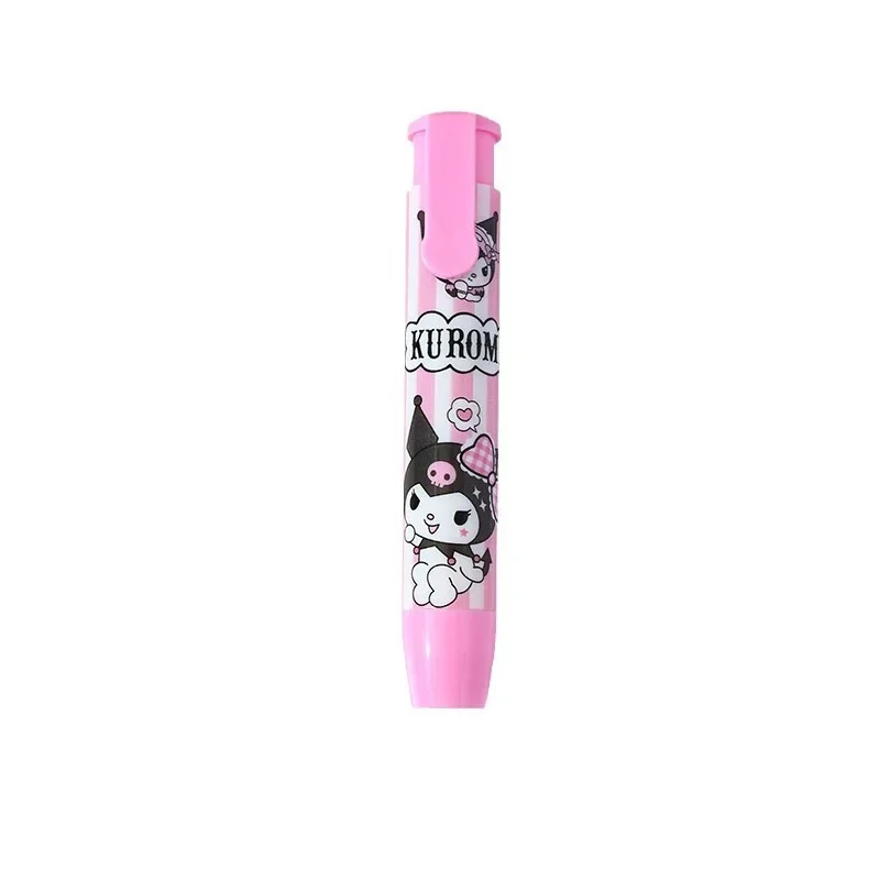 Imagem -06 - Sanrio Cartoon Press The Eraser Kuromi Estudante Papelaria Suprimentos Escola Primária Infantil Material Escolar Presentes 12 Pcs 24 Pcs