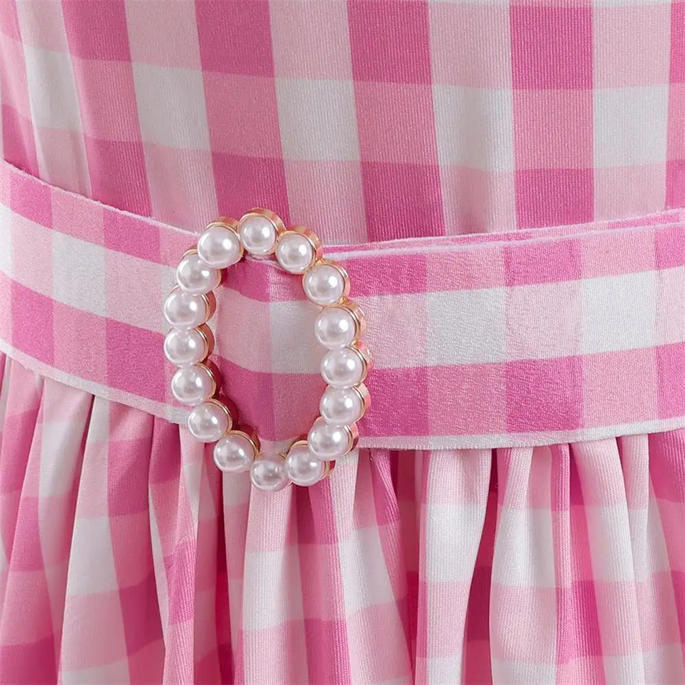 فستان أميرات منقوش للفتيات ، أزياء تنكرية للأطفال ، ملابس حفلة عيد ميلاد ، عيد الهالوين ، ماردي غرا ، وردي