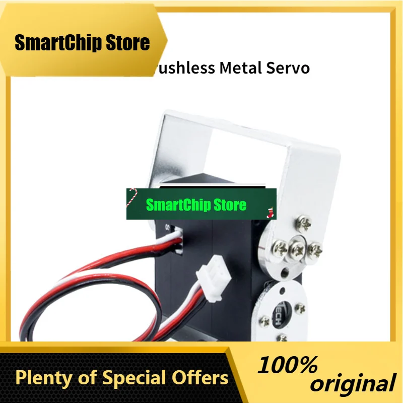 SmCpFeetech 360 12V 20KG Brushless Full Metal Robotic Servo High Speed Long Life With Bracket Stepper Model Feedback Servomotor