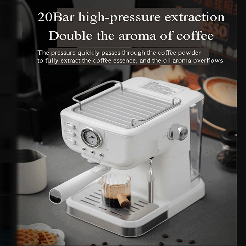 ماكينة اسبريسو 3.5 بار ماكينة اسبريسو وكابتشينو مع وظيفة تسخين سريعة 1-4 أكواب ماكينة صنع القهوة #5