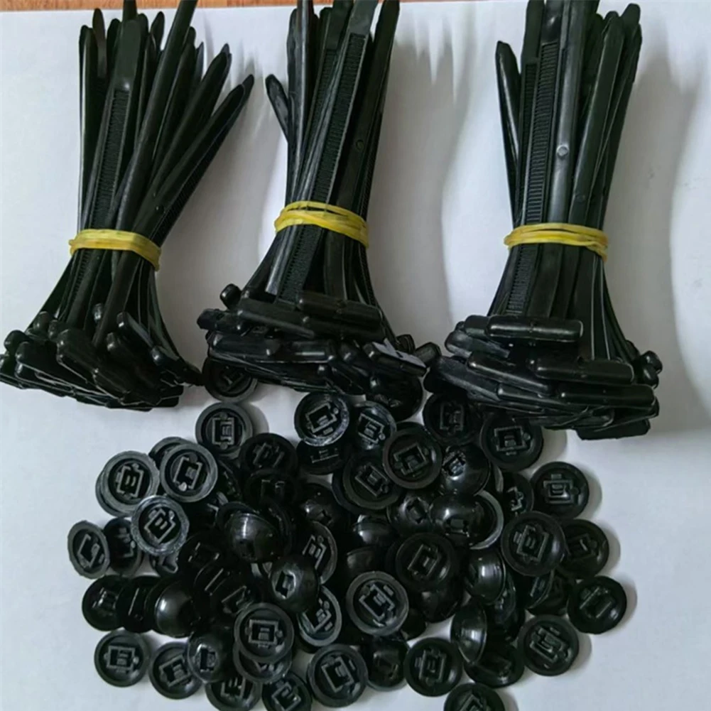 

Nylon Universal Cable Tie Buckle with Pin & Button Design Plastic Cable Ties Fasteners Multipurpose for Car Daily Auto Fixing