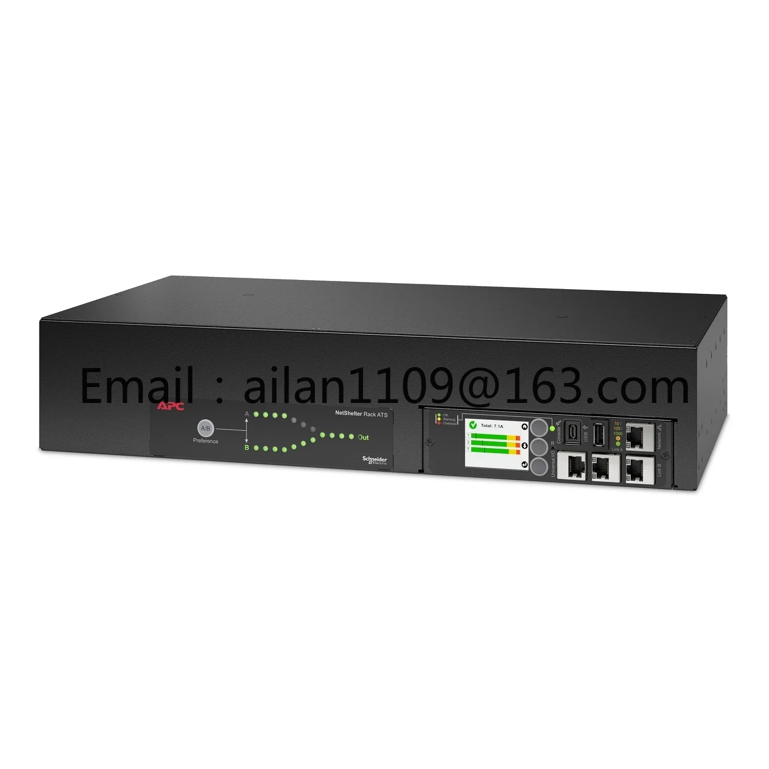 APC ATS AP4424A (AP4424) Rack Automatic Transfer Switch 2U 32A, APC ATS AP4424A, Automatic ATS Transfer Switch