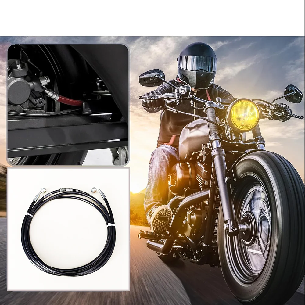 30-500cm MotorcycleBrake Hose Hydraulic DOT Line Cable M8 0°-28°-90° Banjo For Suzuki KawasakiYamaha Pipe Line Braided oil Hose