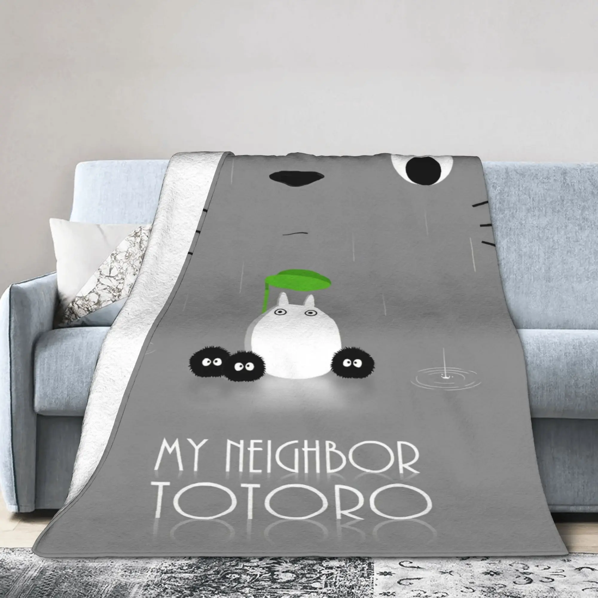 

Soot T-Totoros Cartoon Blanket Anime Flannel Throw Blankets Bedroom Sofa Decoration Ultra-Soft Warm Bedsprea,