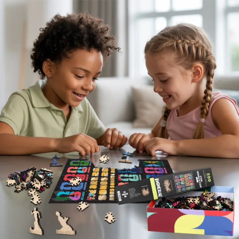 

FIFA World Cup Playing Field Rectangle Wooden Puzzle for Adults Football Theme Jigsaw Unique Souvenir Gift for Football Fans
