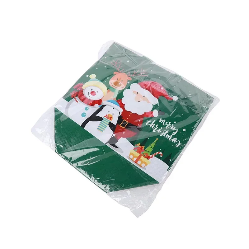 Non-Woven Fabric Hand Bag Cartoon Christmas Element Tote Bag Gift Holders New Year Christmas Supplies Storage Bags Home Storage