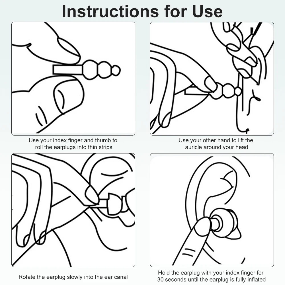 2 пары, шумоподавляющие беруши из пены с эффектом памяти