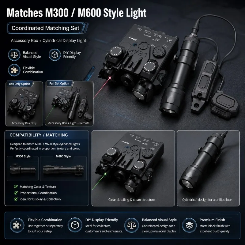 Adjustable Dual‑Beam Laser Assembly Red Green Light M300 M600 Dual Control Hobby DIY Modification Supply