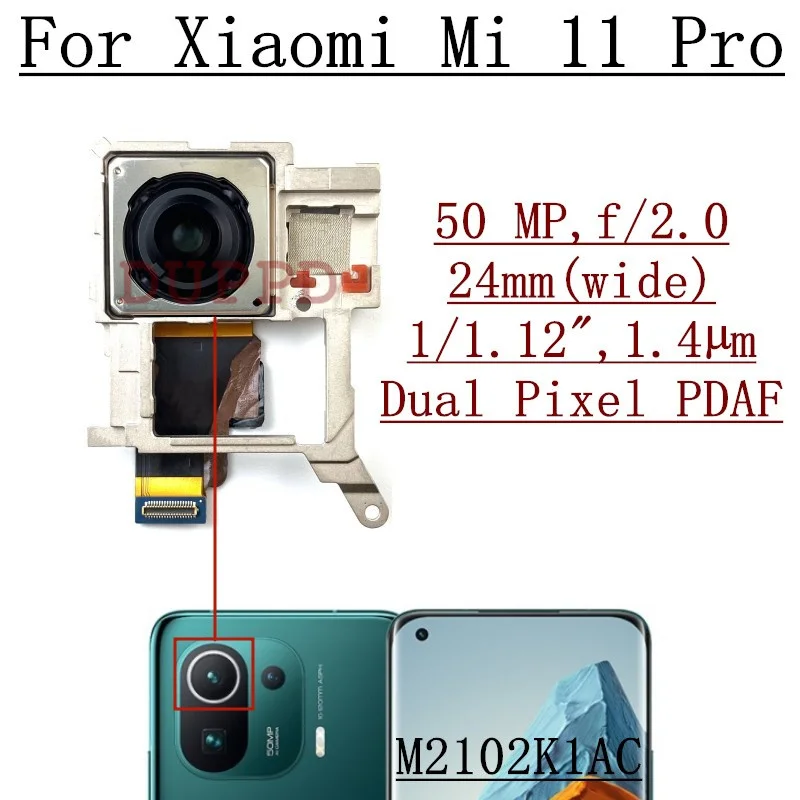 Rear Camera For Xiaomi Mi11 Mi 11 11X 11T Pro Ultra 11i Back Facing Main Backside Camera Module Flex Repair Spare Parts