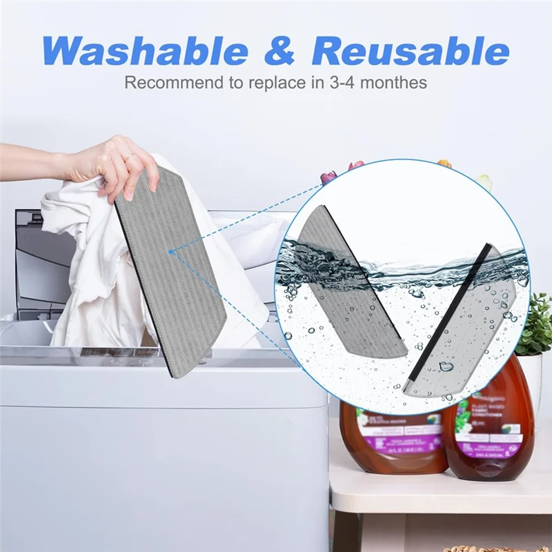 Abkr-almofadas de microfibra substituição mop almofada para tubarão av2800ze, rv2820ye, rv2820ze aspirador de pó recarga acessórios