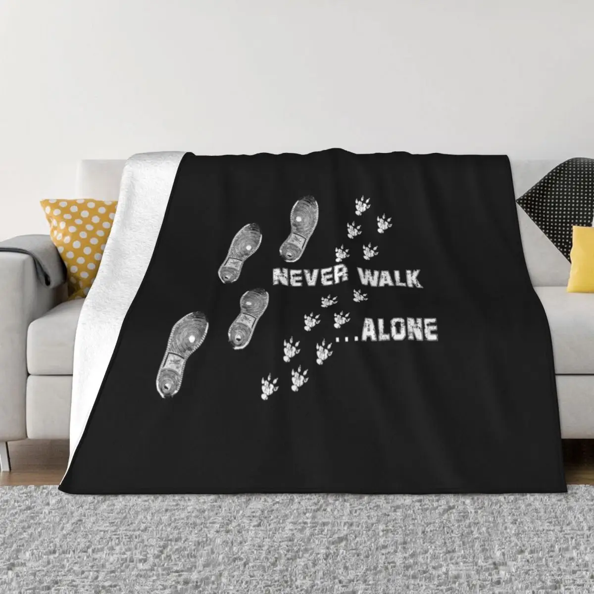 

never walk alone guinea pigs Throw Blanket Custom Blanket Blanket For Baby Fluffy Shaggy Blanket Retro Blankets