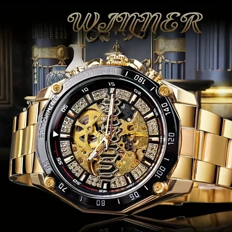 

Высококачественные роскошные деловые механические часы для мужчин, с автоматическим заводом, скелетонизированный дизайн, ремешок из нержавеющей стали, круглый циферблат, европейский и американский стиль, новые модные повседневные простые индивидуальные ча