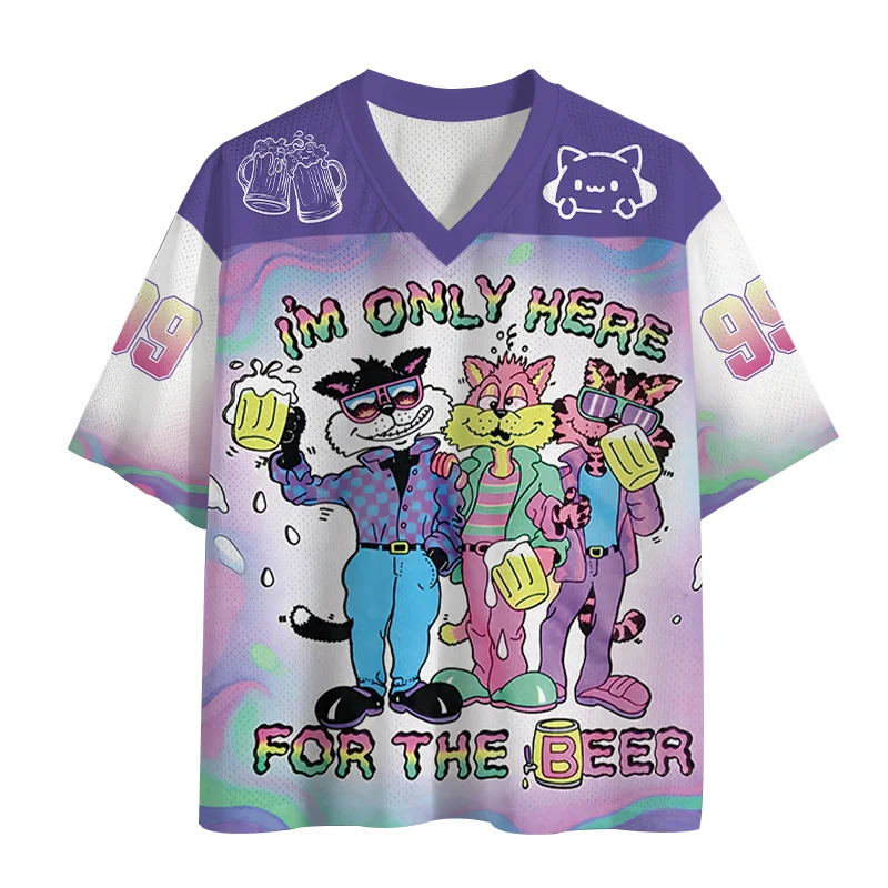 New Sports Mesh Jersey,QuickDrying Sports Short Sleeved Jersey,Upgraded Fabric,Mesh Knitted Fabric,Cute Cat Emoji Pack,Y2K Trend