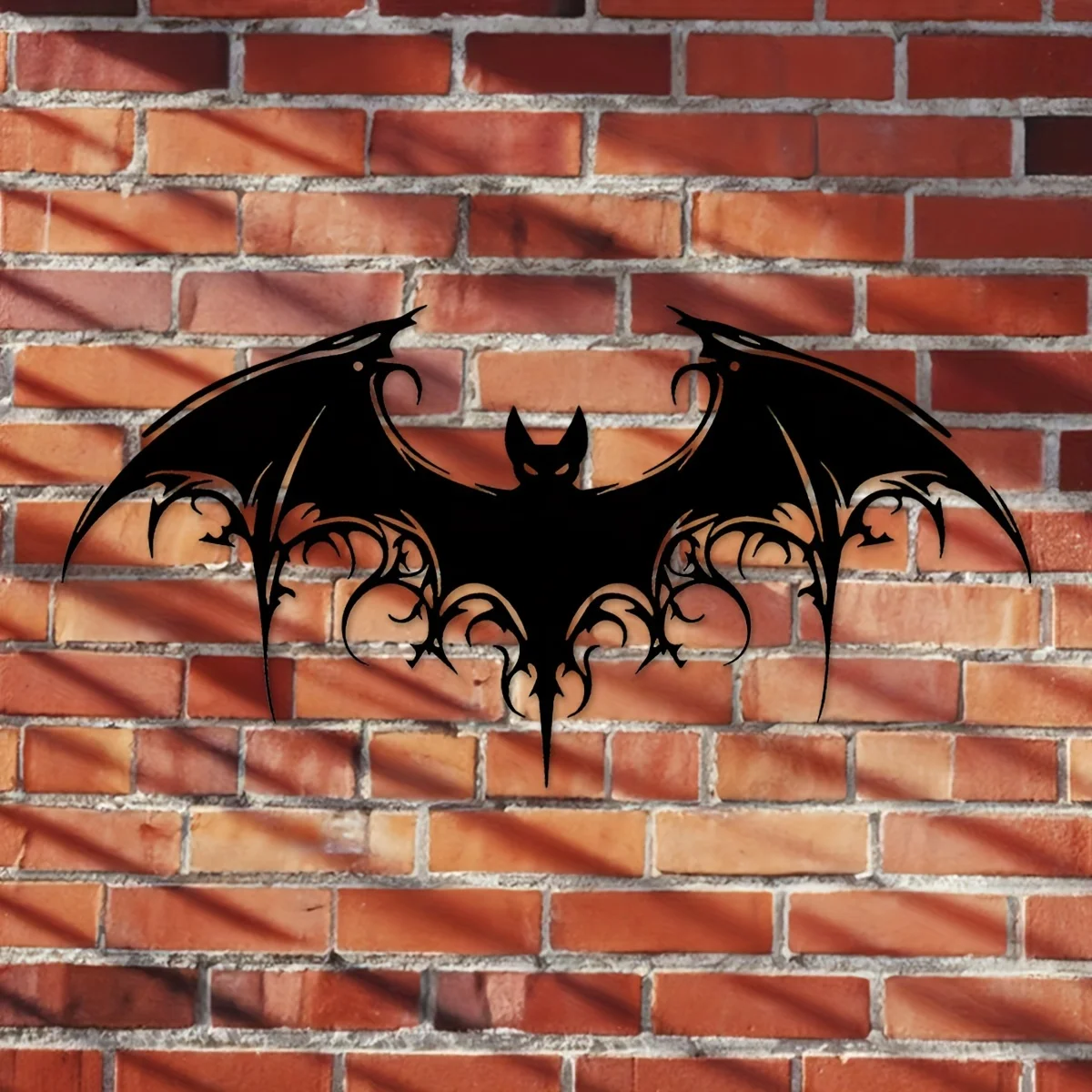 قطعة واحدة من فن الحائط المعدني على الطراز القوطي الفيكتوري - 15.74 بوصة × 7.85 بوصة للمنزل، ديكور الهالوين المخيف #4
