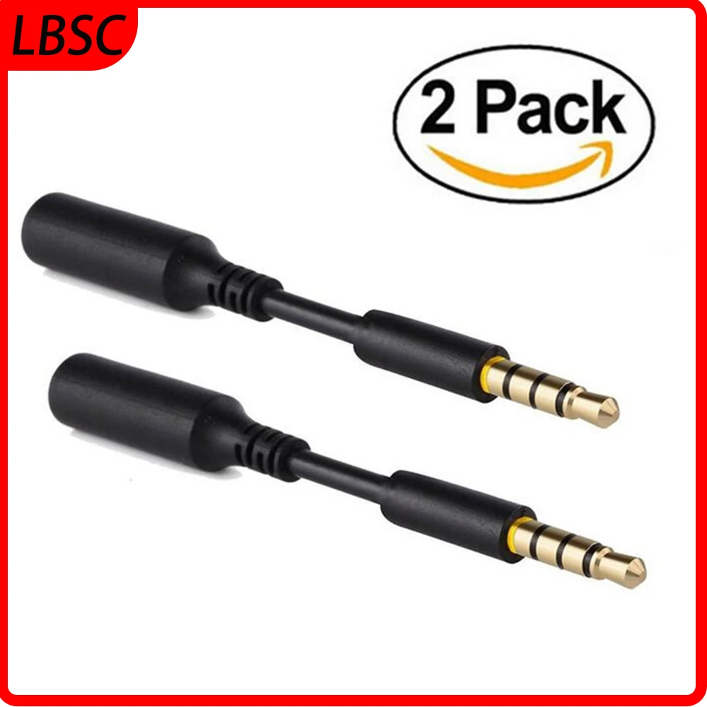 LBSC2x 3.5mm Male to 3.5mm Female Extension Cable Headset Audio Jack Extender Adapter for iPhone 6, 6Plus and Other Smartphones