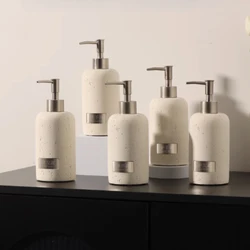 1pc Gravel Lotion Bottle Hotel Liquid Distribution Bottle Shampoo Bottle Bathroom Accessories Liquid Container Storage Tray