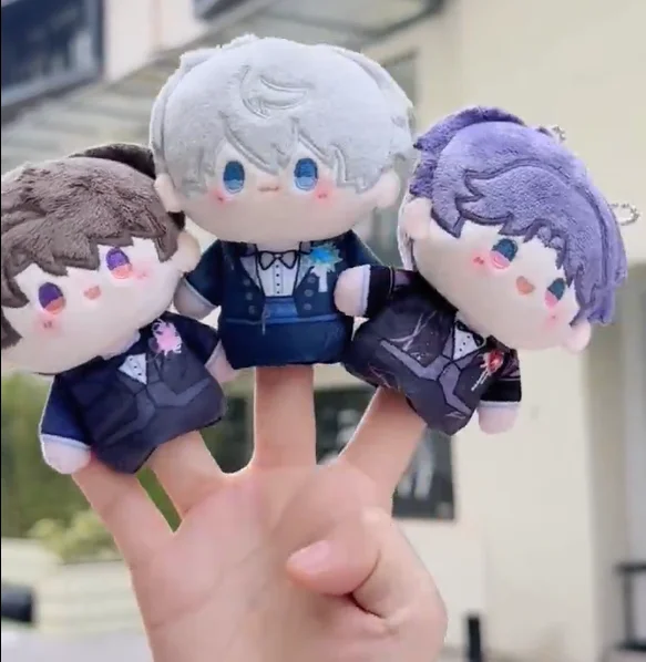 Boneca de fantoche de dedo plushie amor e espaço profundo bonito xavier zayne rafayel sylus caleb brinquedo de pelúcia pingente de pelúcia jogo cosplay presente