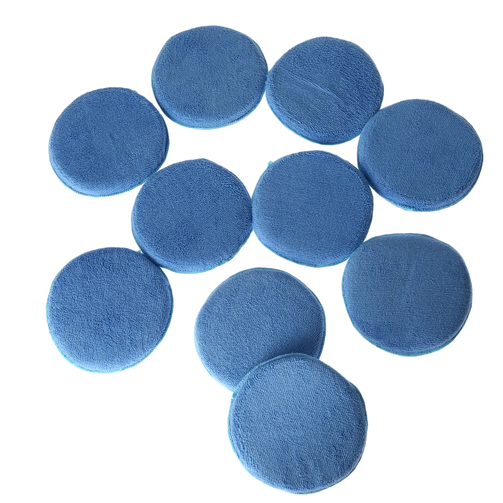 DRELD 10Pcs 6 Inch 150mm Sponge Polishing Pads Microfiber Car Wax Applicator Pad for CarWash  Cleaning Detailing Pads