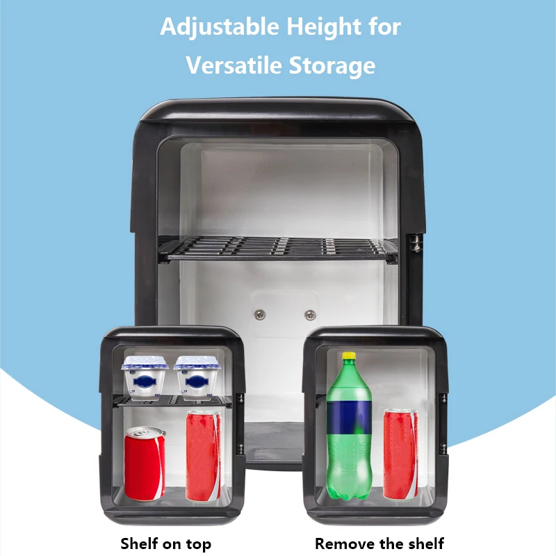 IceBlue 4L/6 Can متعددة الوظائف منخفضة الضوضاء ثلاجة صغيرة دفئا برودة ماكياج العناية بالبشرة ثلاجة محمولة للمنزل سيارة 12 فولت/120 فولت