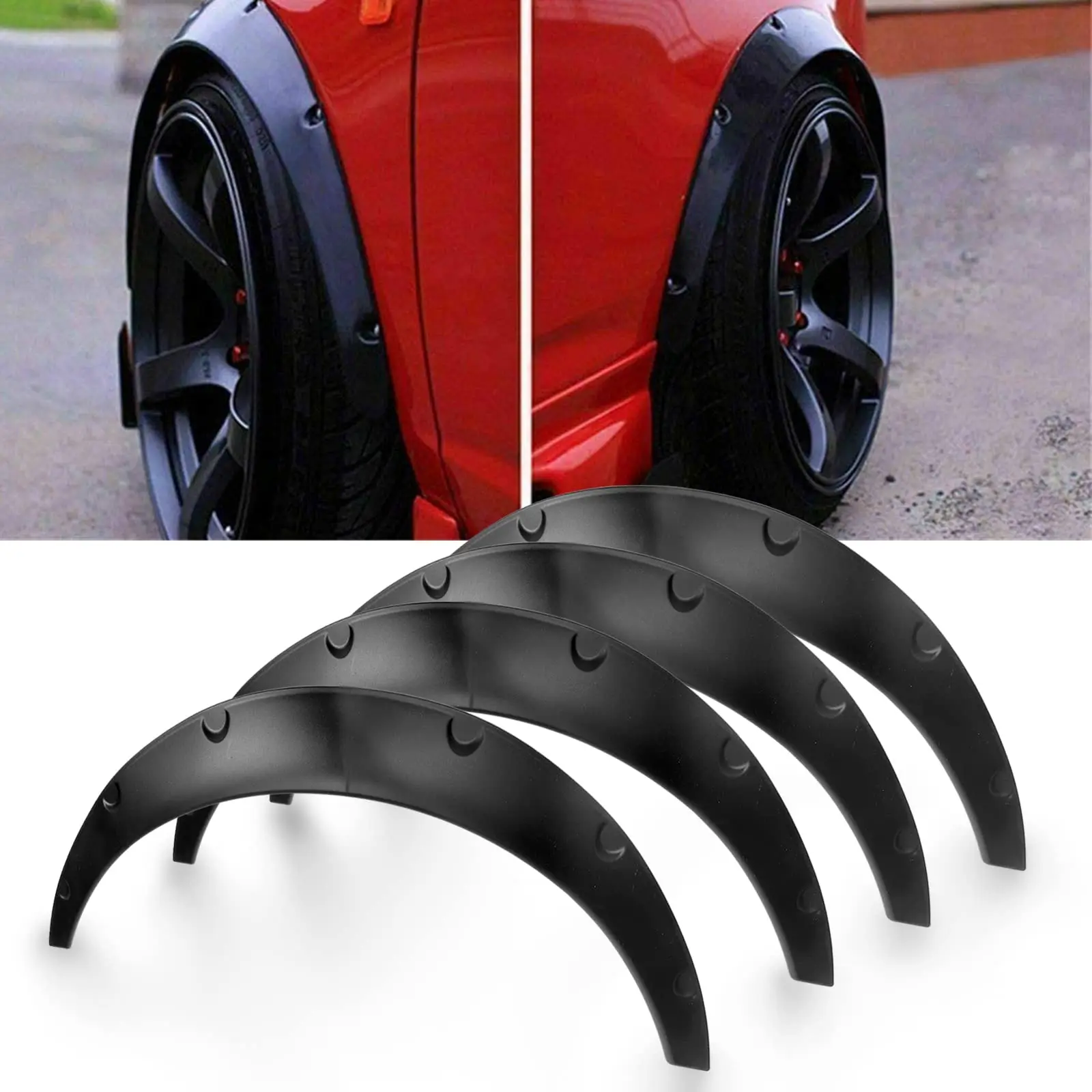 Universal Car Modification Wide Body Fenders for Sedans SUVs and Off-road Vehicles, Suitable for Widening Decorative Fenders