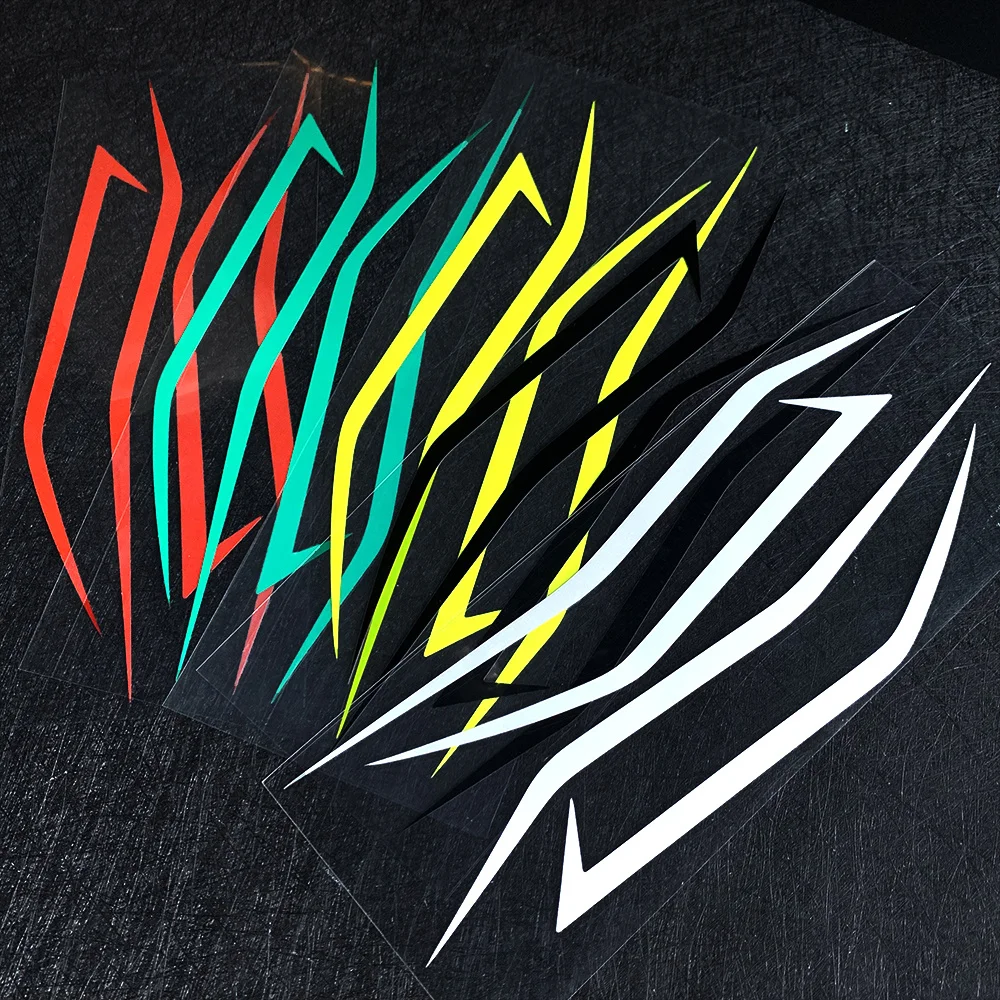 Curvy Motorcycle Stickers Motorbike Electrocar Front Cowl Headlight Racing Helmet Decoration Durable Weather-Resistant Decals