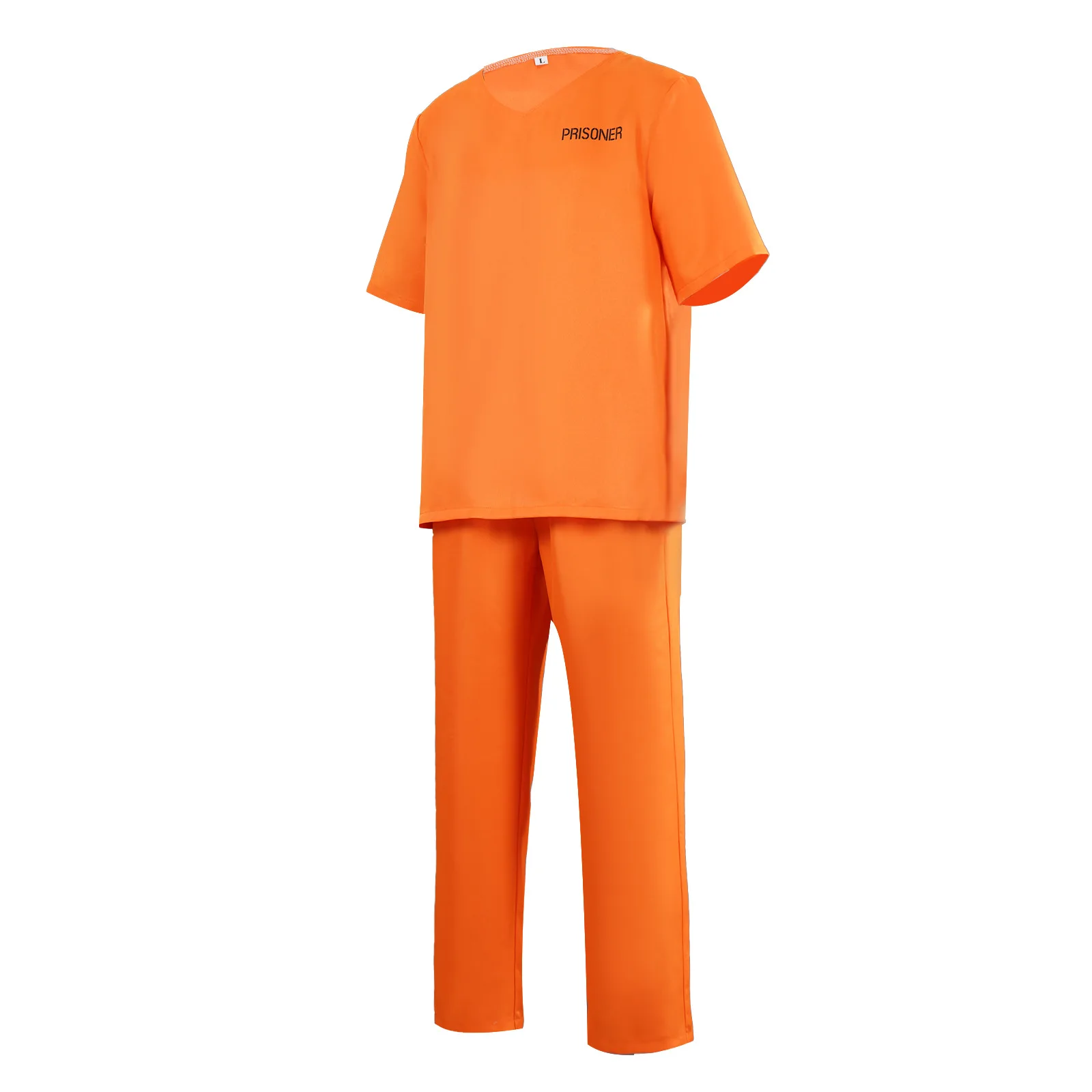 Adult Halloween Performance Costume Men's Women's Prisoner Play Dress Orange Prisoner Uniform C Suit Workwear Stage Outfit view 3