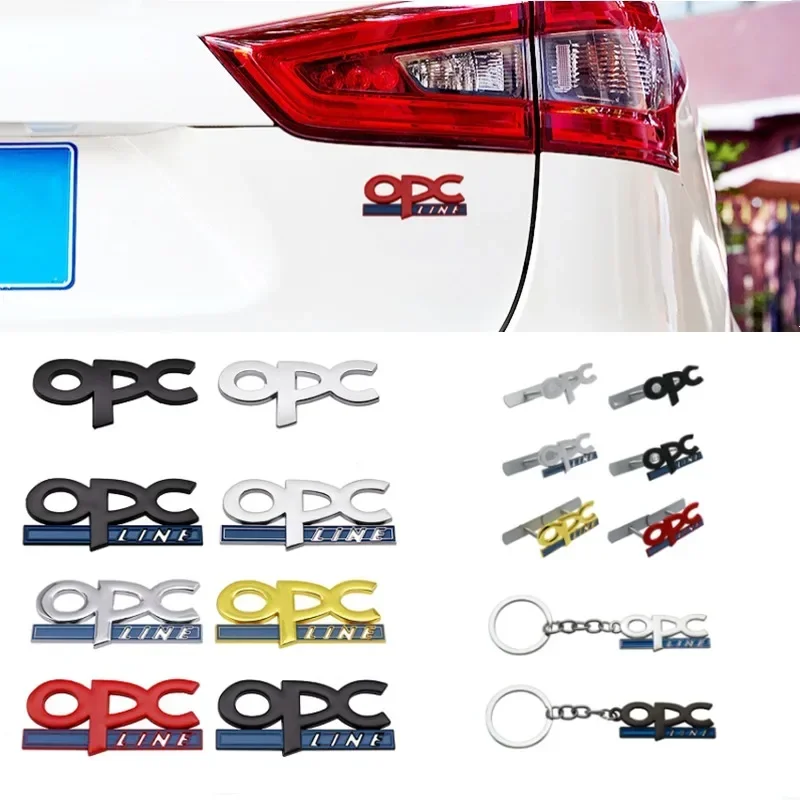 3D Metall OPC Linie Auto Hinten Boot Stamm Emblem Abzeichen Aufkleber Aufkleber Zubehör Für Opel Insignia Corsa E Astra H J D Zafira Vectra