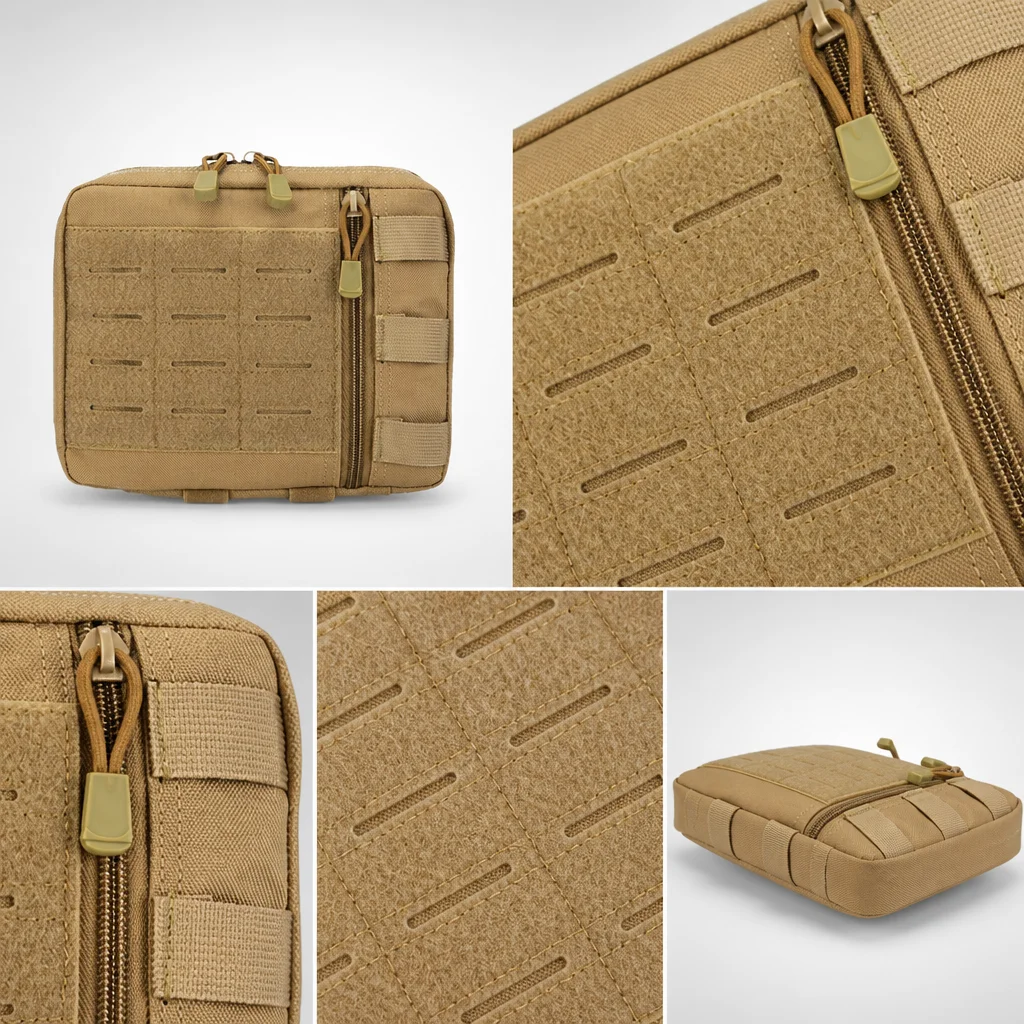 Tactical Molle Admin Pouch Multi-Purpose Laser-Cut Organizer Outdoor Sports Utility Waist Pack EMT Survival EDC Tool Pouch Bag