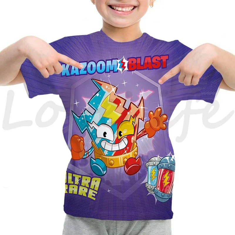 T-shirt à manches courtes Super Zings pour enfants, t-shirt Smile Things, vêtements pour enfants, filles et garçons