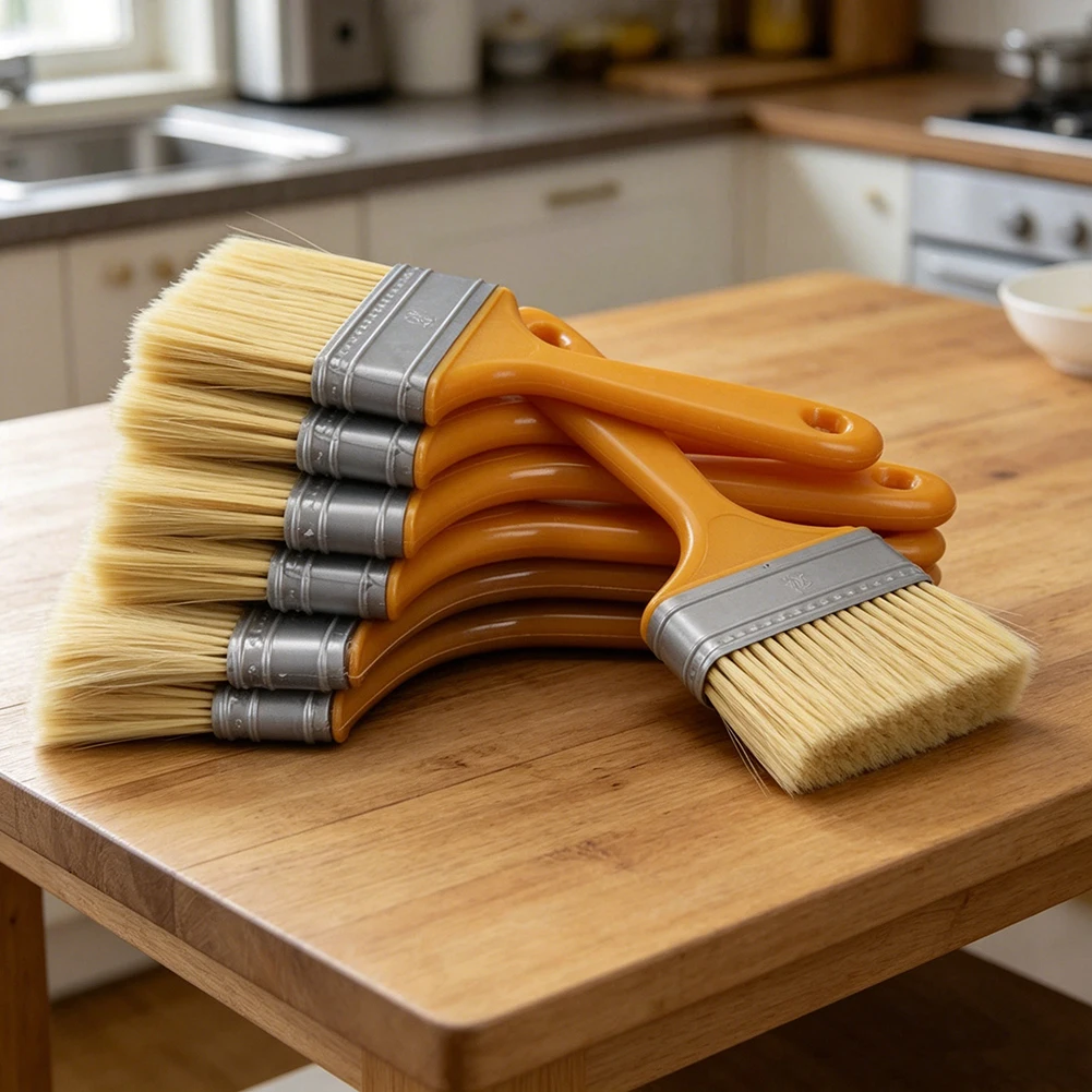 Wooden Oil Brush Cake Bread Brushes Fine Bristle Brush Baking Barbecue Pastry Tools Kitchen Cooking Tool BBQ Accessories Brush