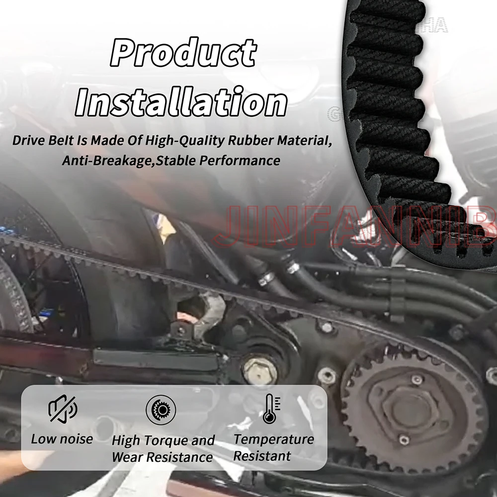 Drive Belt Replace 40058-07 For Harley-Davidson 07-11 FLSTC, FLSTN, FLSTSC, Rocker, Rocker C, FXS Blackline,133T,1 Inch Width