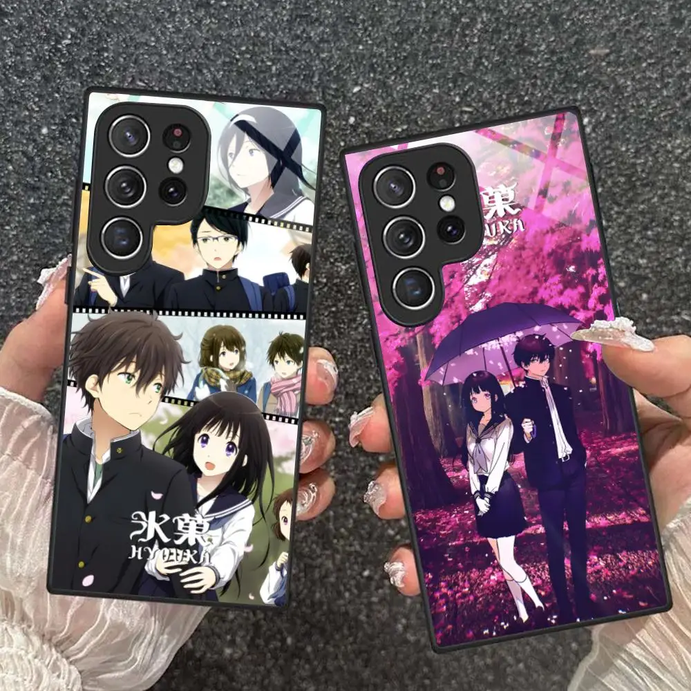 Hyouka Chitanda Oreki Glass Mobile Phone Case for Samsung Galaxy A56 55 54 53 52 51 36 35 34 23 16 15 5G Colorful Cover