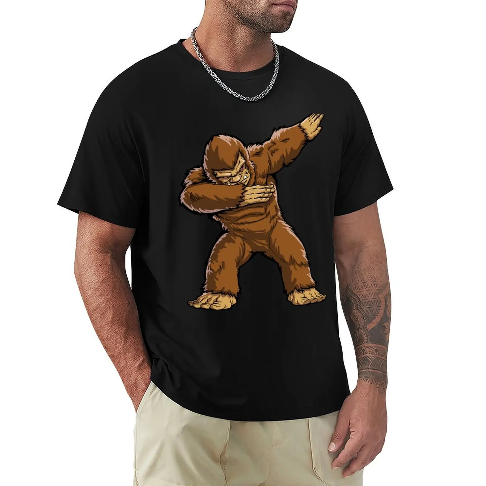 

Bigfoot Sasquatch Dabbing T Shirt Funny Dab Monster Gifts T-Shirt graphic tee shirt vintage man t shirt mens workout shirts