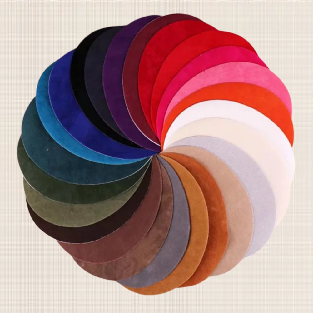 

25 pcs Backing Iron-On Suede Fabric Patches Kit For Jeans Sweater Jacket Elbow Repair Diy Clothes Decorative Stickers Handicraft