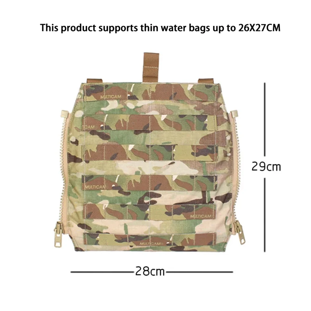 CP Style Outdoor Molle Zipper Water Bag Backpack 1.0 Plate Carrier Thin Hydration Pouch for JPC SPC AVS Vest