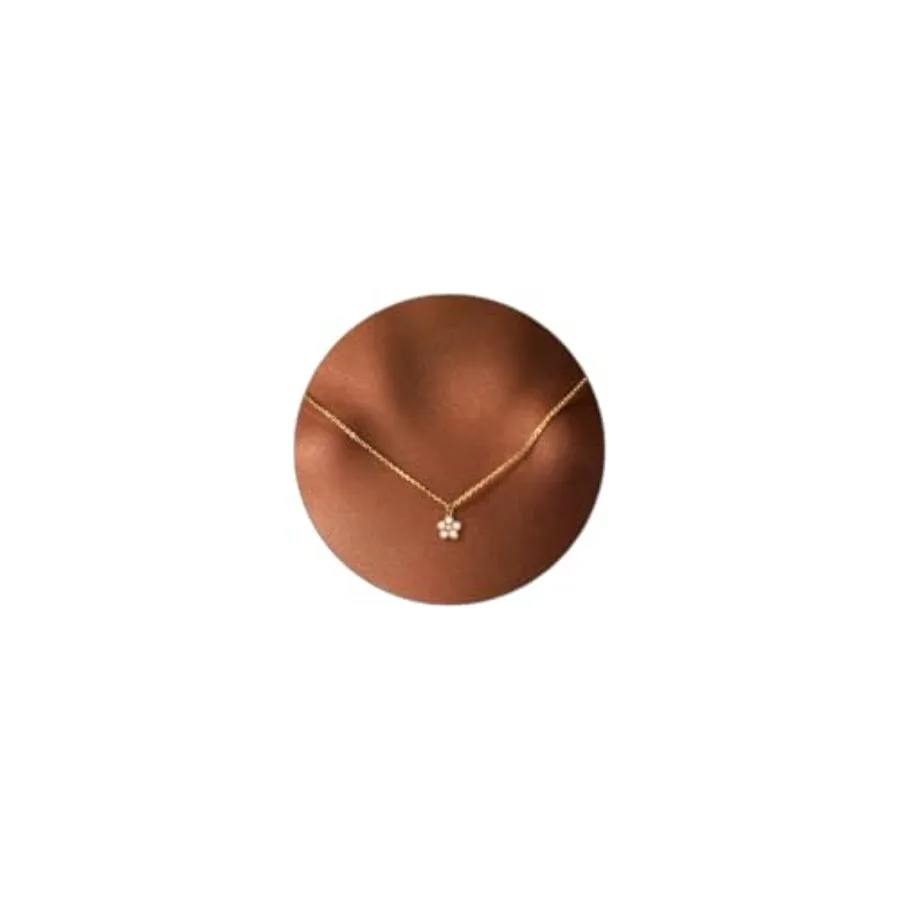 

Luxval Diamond Pendant Gold Necklace for Women Dainty 18k Gold Plated Choker Necklaces Simple Gold Jewelry Gifts for Women Girl