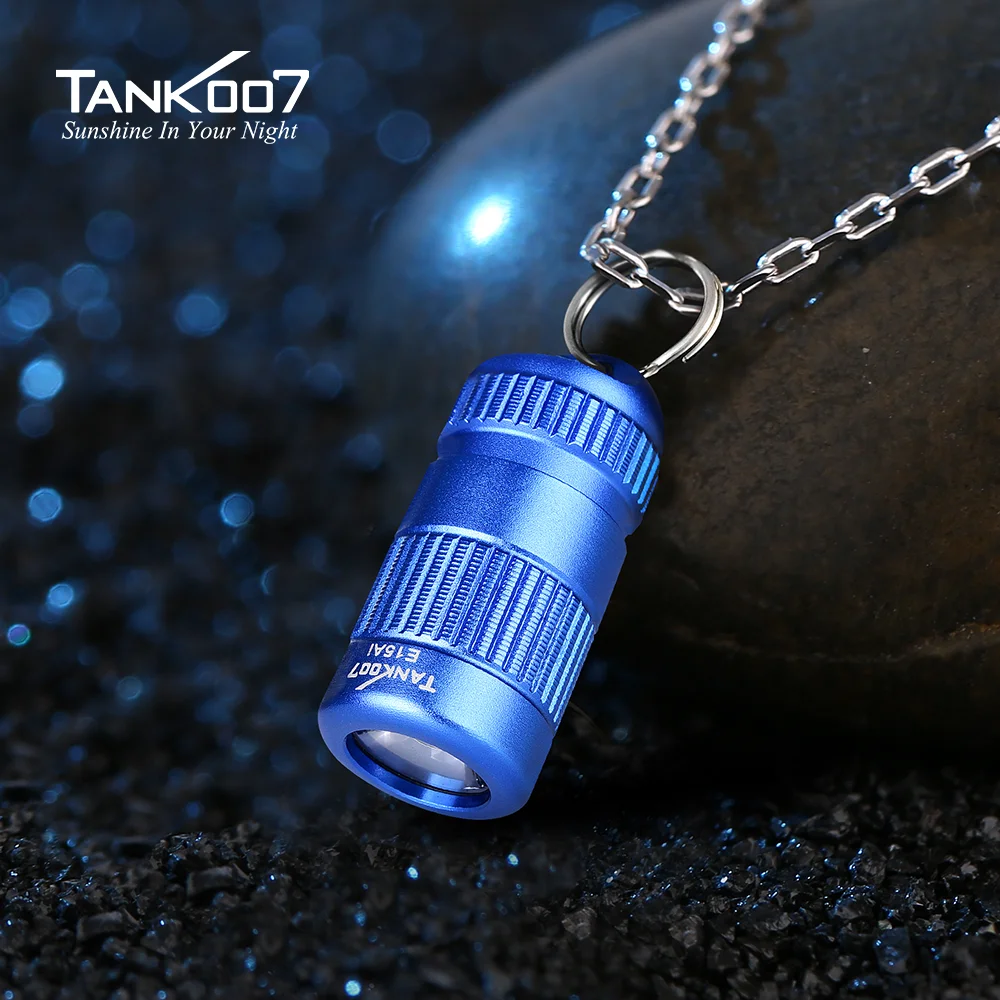 TANK007 E15 Mini Pocket Flashlight LED Coin Cell Battery Key Light Outdoor IPX7 Waterproof Anti Drop Flashlight