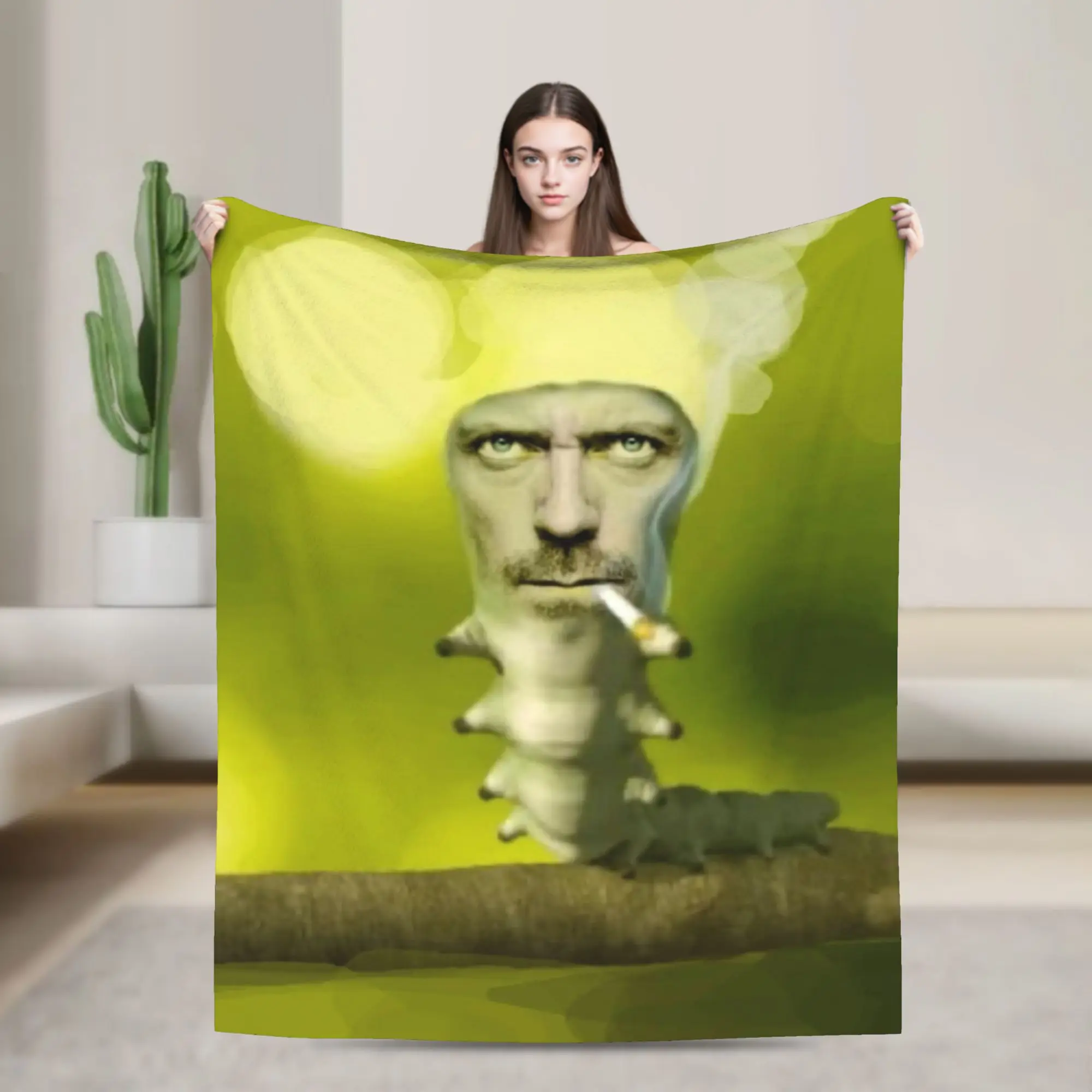 House MD Dr. Gregory House Überwurfdecke für Couch, flauschige, weiche Plüschdecke, 50 x 60 Zoll, mehrere Größen, Tagesdecke für alle Jahreszeiten