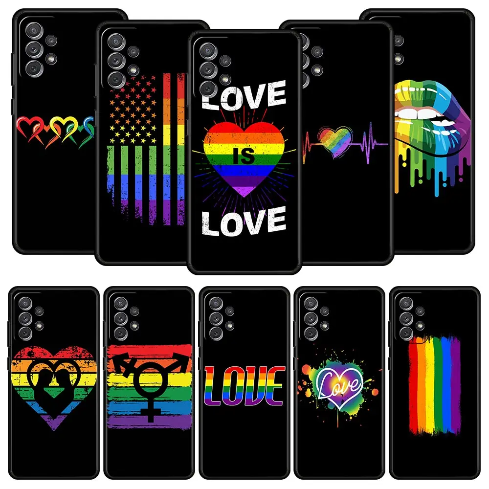 Gay Lesbian LGBT Rainbow Pride ART Case For Samsung A53 A23 A33 5G A13 A03 A21s A03s A31 A11 A41 A51 A52 A71 A73 A15 Phone Cover