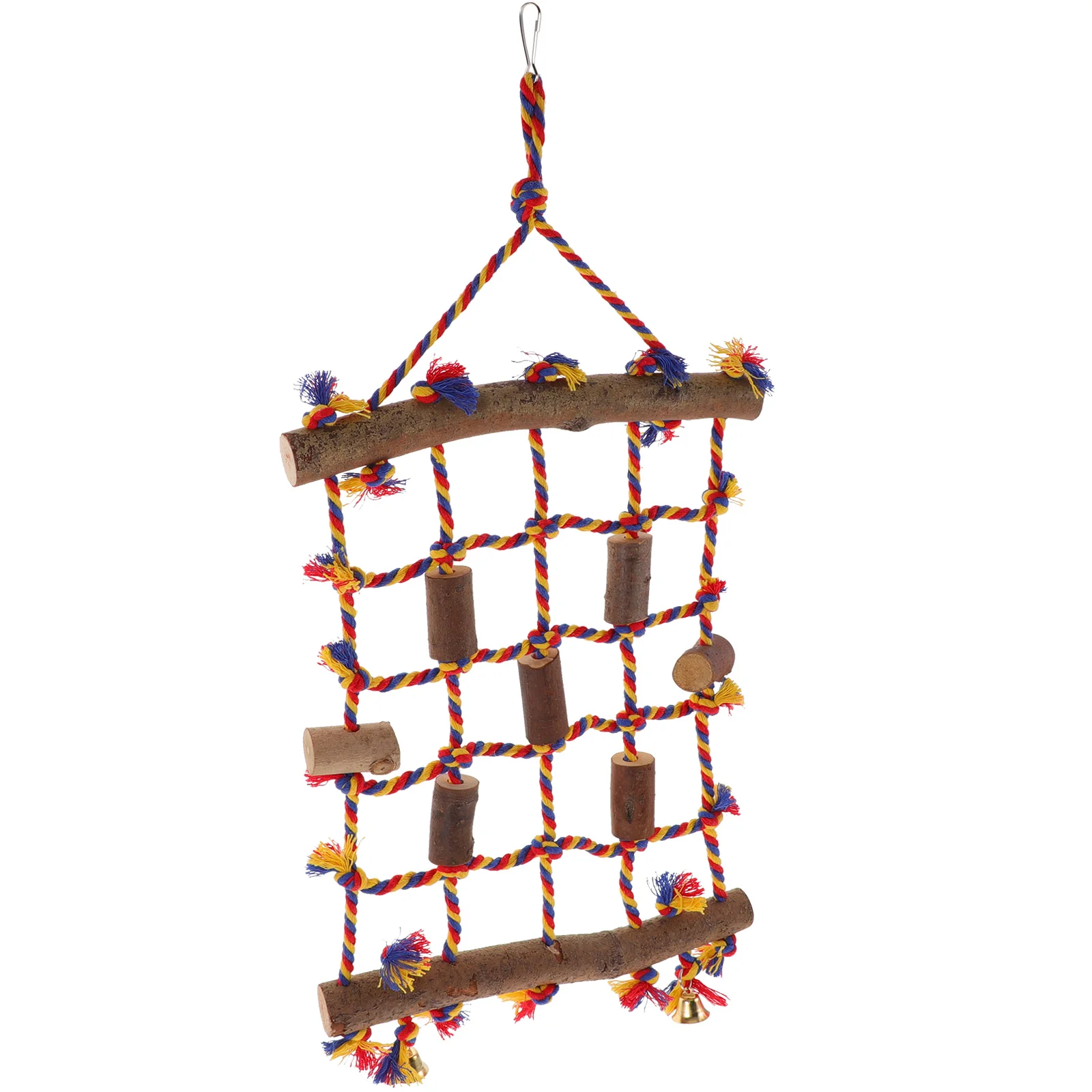 

Hanging Parrot Chewing Net Bite-Resistant Bird Cage Netting Climbing Platform Cotton Rope Plaything For Conures Parakeets Cage