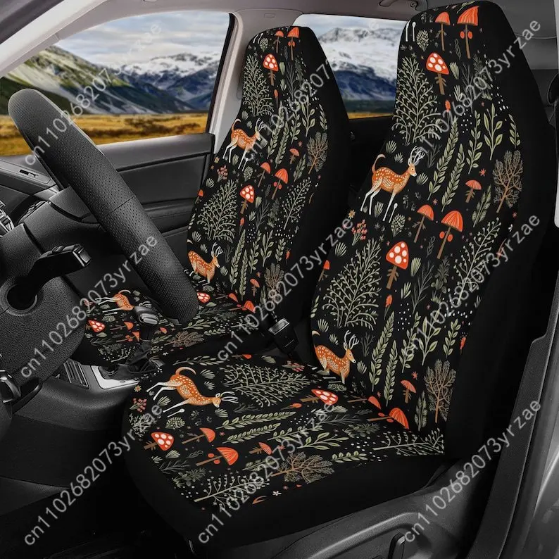

Forest Animals Mushroom Car Seat Covers Universal Environmentally Friendly Interior Decorations Comfortable Car Seat Covers