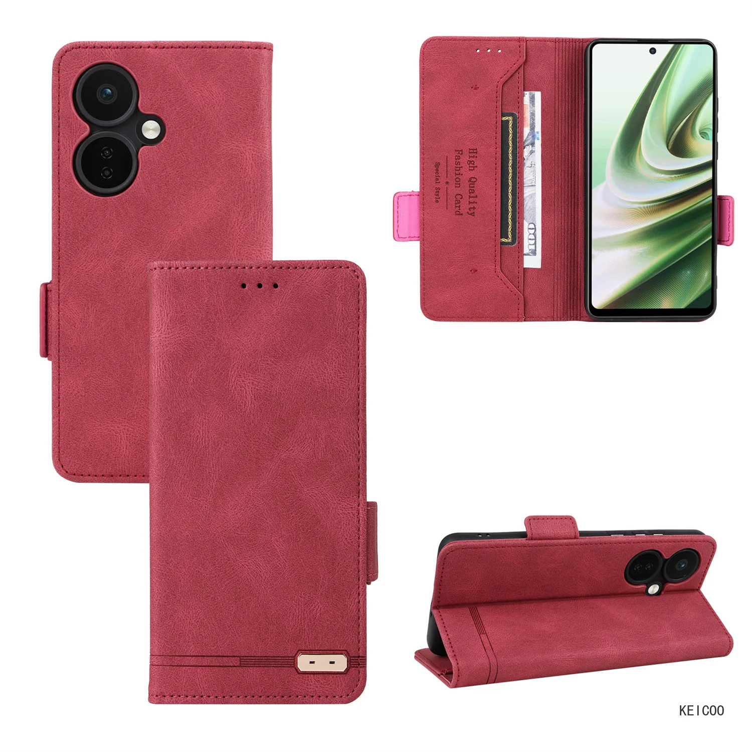 Advanced Sense for Oppo A53S A54 A55 A55S A58 A78 K11 K 11 PJC110 4G 5G Housing Anti-fall Stand Holder Wallet Clip Phone Shell