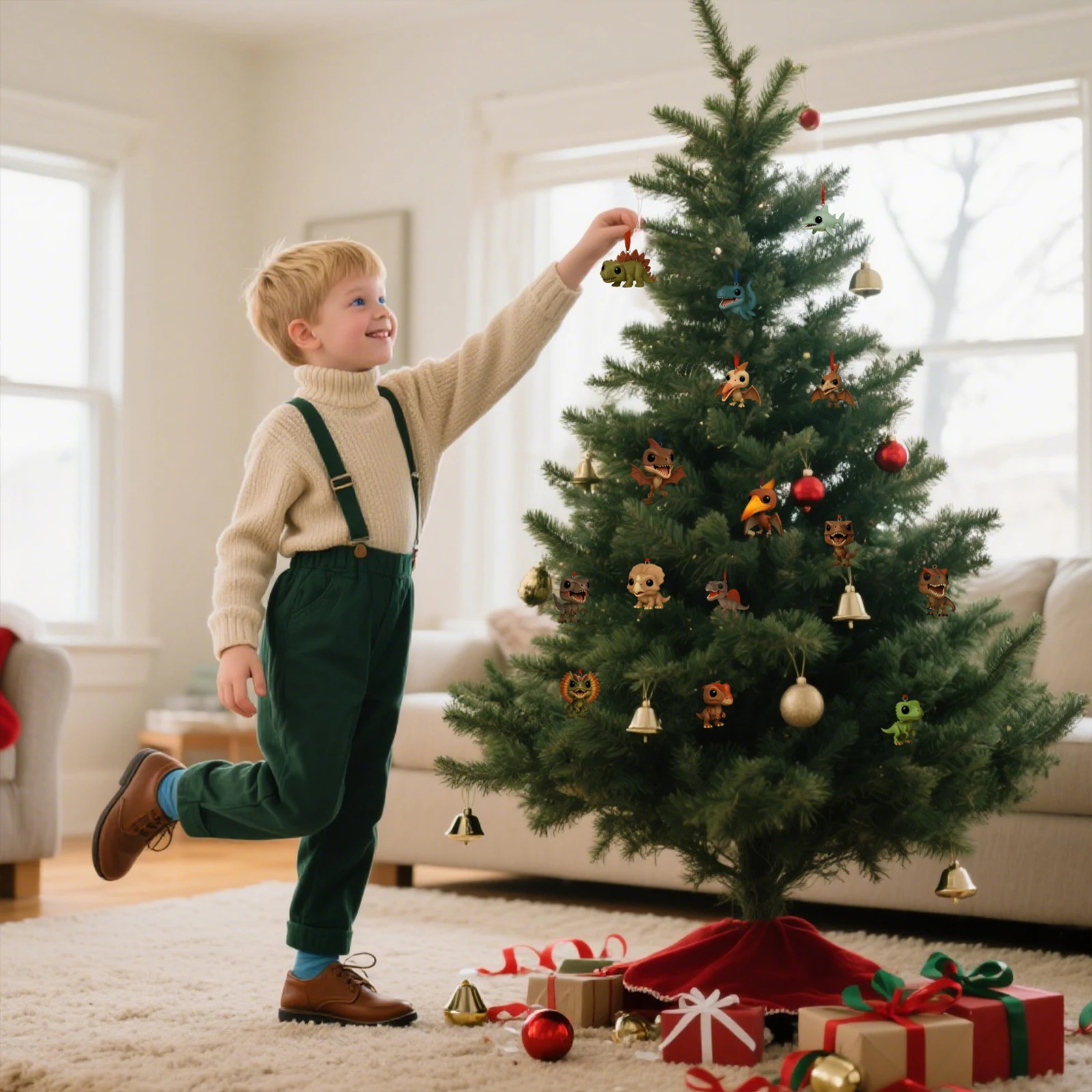 Dinosaurier-Park-Adventskalender 2025, mit 24 Überraschungsfiguren, Weihnachts-Adventskalender für die Weihnachtsfeierdekoration